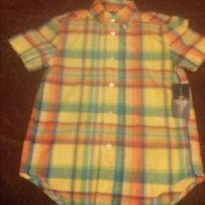Boys button-down Ralph Lauren plaid shirt